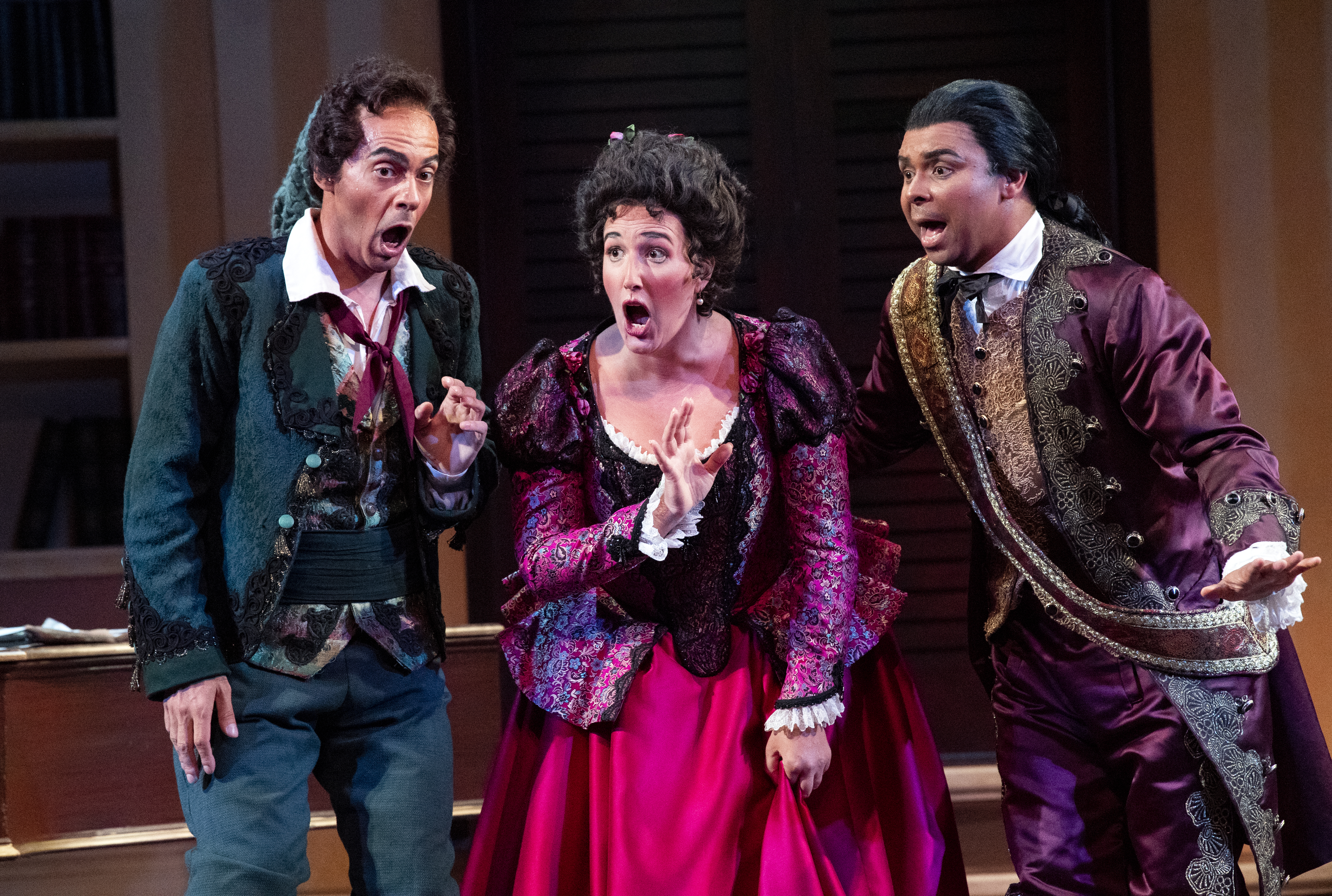 Figaro, Rosina, and Count Almaviva